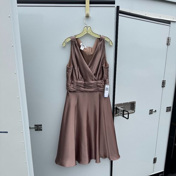 Patra Mocha Satin Dress - Size 12 (US) - Picture 1 of 3